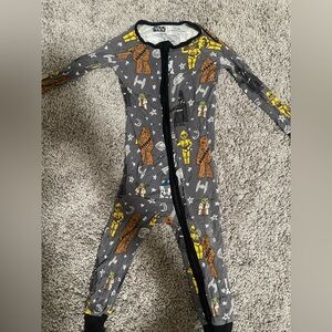 Little Sleepies Star Wars Themed Gray One Piece pajamas
